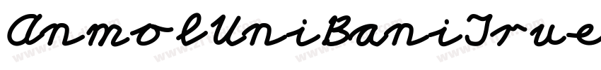 AnmolUniBaniTrue Reg字体转换